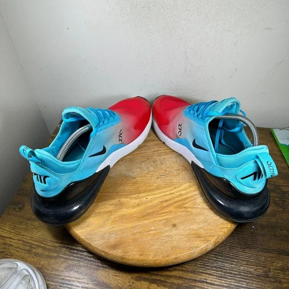 Nike Air Max 270 Men's Shoes Blue Red Gradient Size 12 CJ0767-400